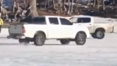 MDP Opinion pick ups conductores Controversial Exhibición: Las Pick Ups Invaden la Laguna Corazón en Villa Pehuenia