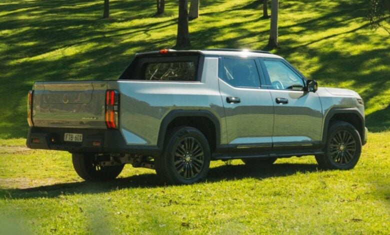 ¿Está la MG U9 Lista para Revolucionar el Mercado de Pick Ups en Australia? MDP Pick up MG U9 trasera 1 ¿Está la MG U9 Lista para Revolucionar el Mercado de Pick Ups en Australia?