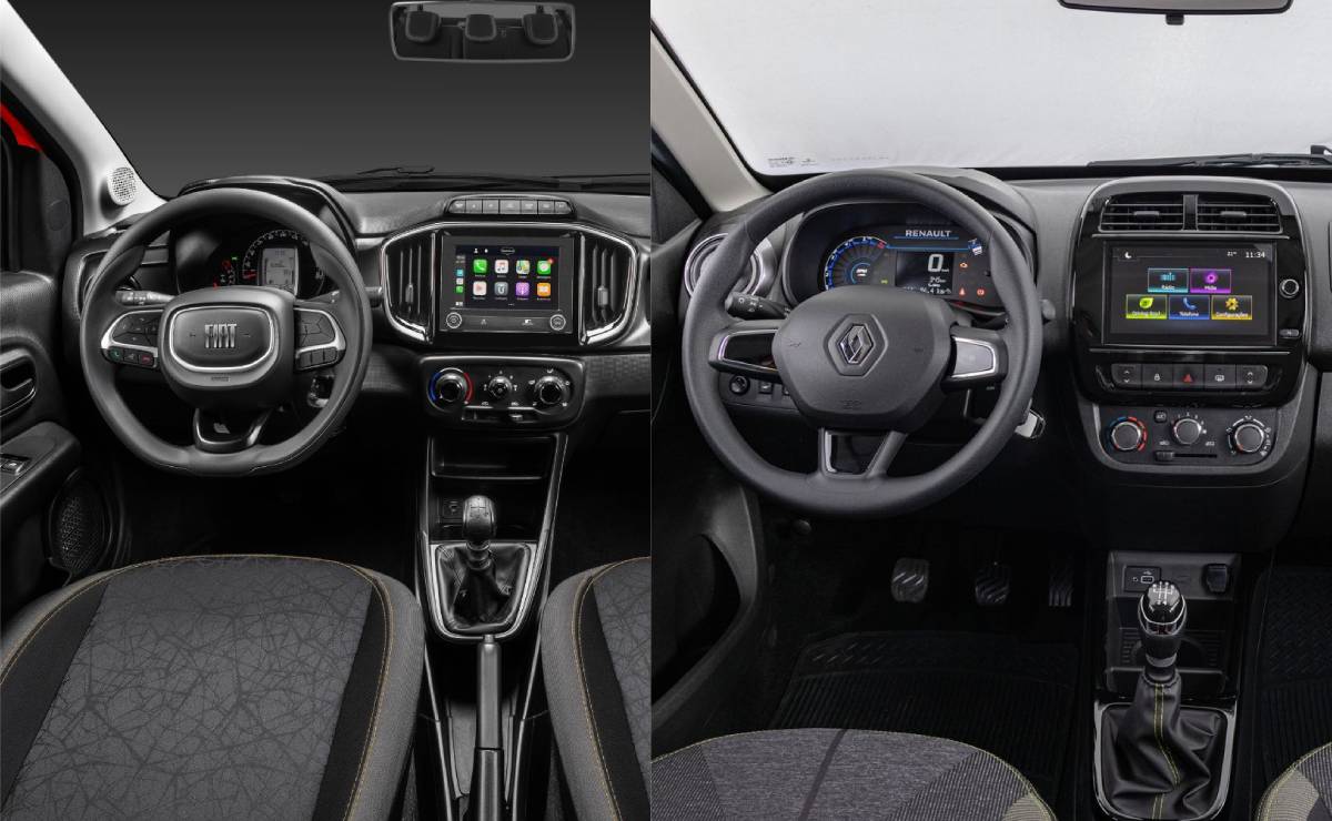 MDP Fiat Mobi Renault Kwid interior ¿Cuál es la mejor opción de citycar: Renault Kwid o Fiat Mobi?