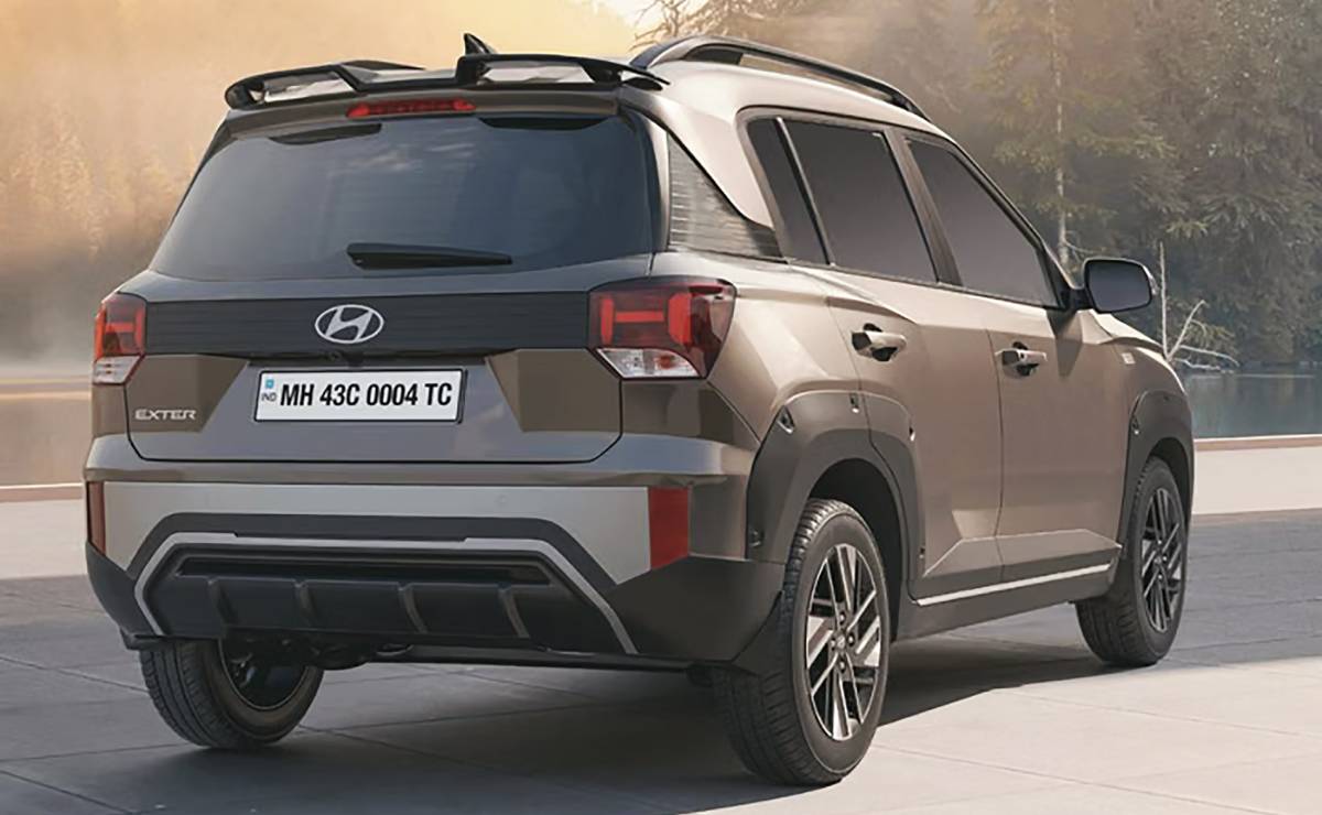 ¿Qué trae de nuevo el renovado Hyundai Exter en su incursión en el mercado indio? MDP SUV Hyundai Exter trasera ¿Qué trae de nuevo el renovado Hyundai Exter en su incursión en el mercado indio?