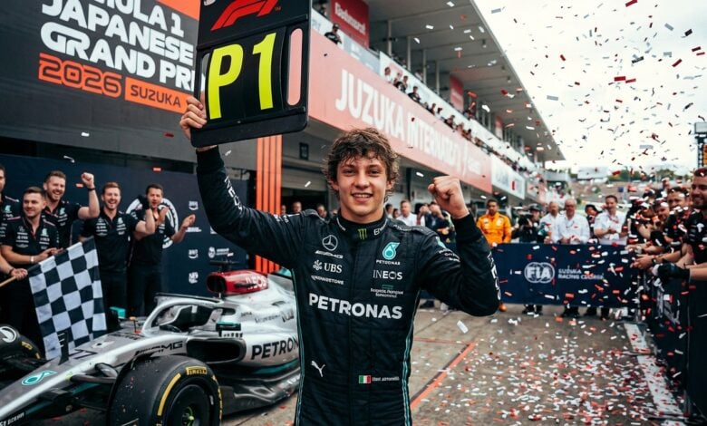 tmp tdsrm6b Antonelli hace historia con dos victorias seguidas, pero un choque de 50G expone el peligro de las nuevas reglas