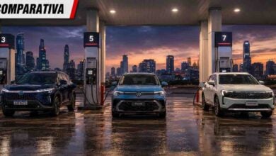 MDP comparativo de consumo SUV medianos Ford Territory, Toyota Corolla Cross y Volkswagen Taos: ¿Cuál SUV Mediano Elegir en 2026?