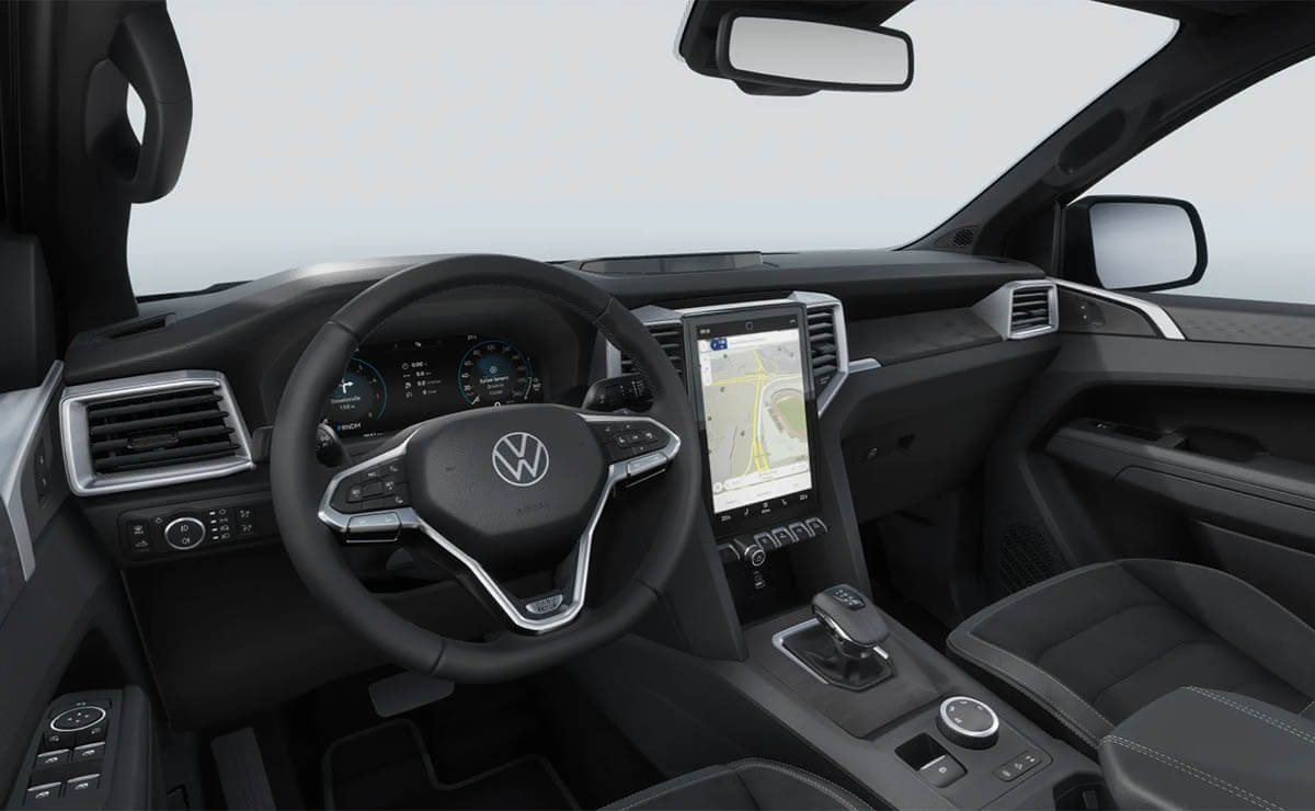 Volkswagen Amarok 2026: La Esperada Vuelta del Motor V6 Turbodiésel MDP Volkswagen Amarok Dark Label interior Volkswagen Amarok 2026: La Esperada Vuelta del Motor V6 Turbodiésel