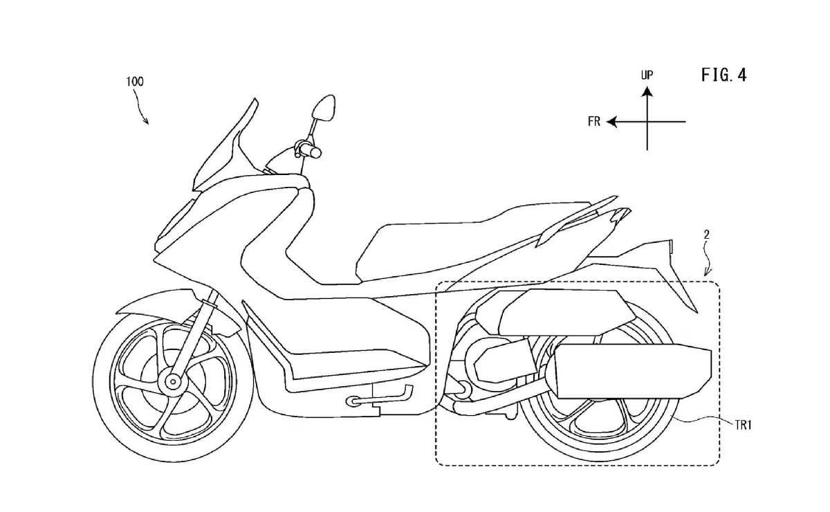 ¿Es este el futuro de los scooters de Yamaha? Un sistema híbrido revolucionario está en juego MDP yamaha tmax patente 1 ¿Es este el futuro de los scooters de Yamaha? Un sistema híbrido revolucionario está en juego