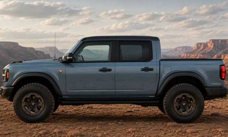 MDP Ford Bronco pick up perfil ¿Ford Bronco pick-up: la rival perfecta para la Jeep Gladiator?