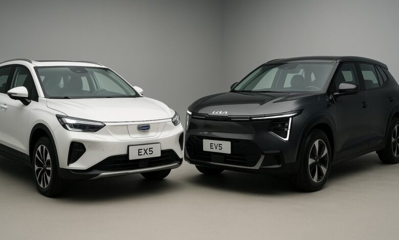 geely ex5 vs kia ev5 cu l conviene en 20 1200x740 1 Geely EX5 vs Kia EV5: cuál conviene en 2026 — precio y autonomía