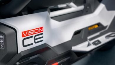 MDP bmw vision ce BMW Vision CE: Innovación en Seguridad con Airbags Laterales para Motociclistas